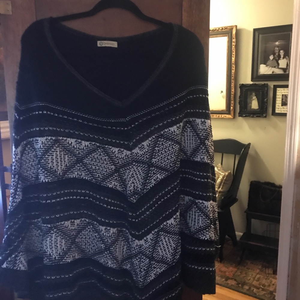 Soft sweater poncho